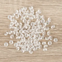 Facetten-Perlen, transparent, Ø6mm, klar, 100 Stück