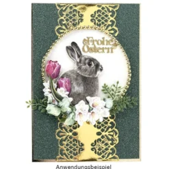 3-Fach-Grußkarten, Passepartout, Kreis, B6, 5 versch. Farben, inkl. Umschläge, 10 Stück