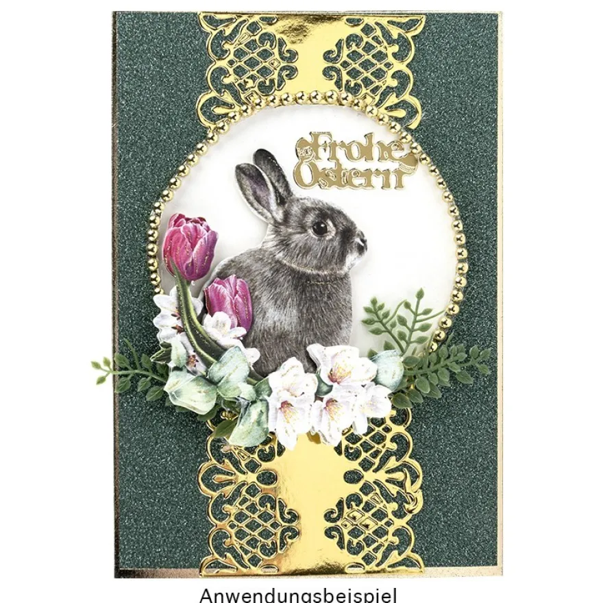 3-Fach-Grußkarten, Passepartout, Kreis, B6, 5 versch. Farben, inkl. Umschläge, 10 Stück