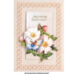 Fadengrafik-Grußkarten, Soft-Marmor, 11,5cm x 16,5cm, 300g/m², 10 Farben, inkl. Umschläge, 20-teilig