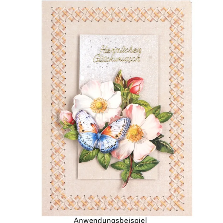 Fadengrafik-Grußkarten, Soft-Marmor, 11,5cm x 16,5cm, 300g/m², 10 Farben, inkl. Umschläge, 20-teilig