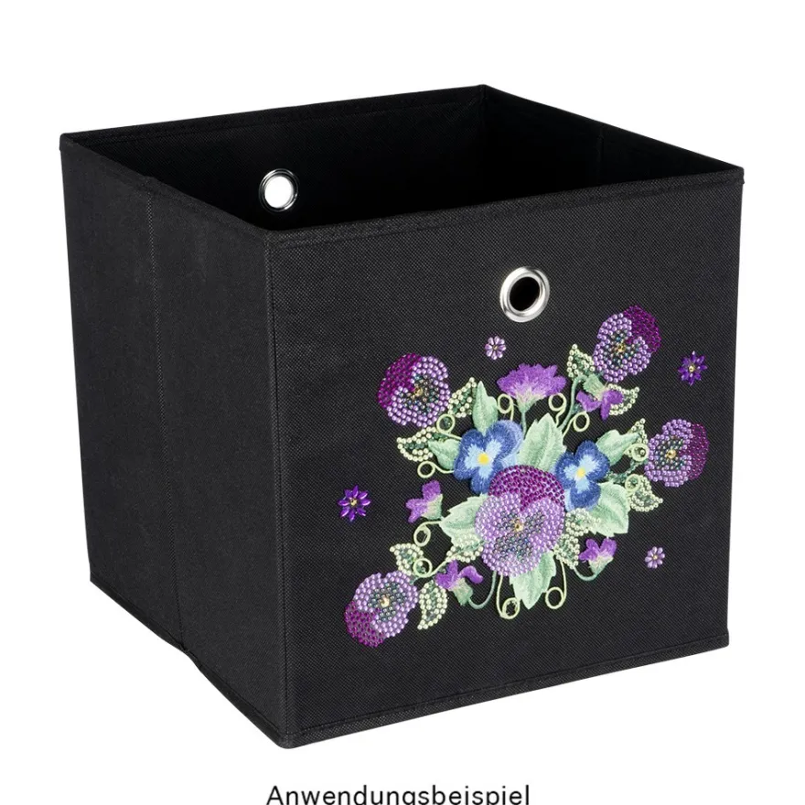 Faltbare Aufbewahrungsboxen, 30cm x 30cm x 30cm, schwarz, 6 Stück