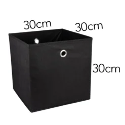 Faltbare Aufbewahrungsboxen, 30cm x 30cm x 30cm, schwarz, 6 Stück