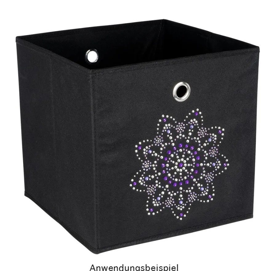 Faltbare Aufbewahrungsboxen, 30cm x 30cm x 30cm, schwarz, 6 Stück