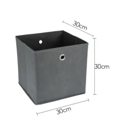 Faltbare Aufbewahrungsboxen, 30cm x 30cm x 30cm, grau, 3 Stück