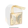 Faltboxen Schmetterlinge, 250g/m², 7,2cm x 7,2cm x 10cm, versch. Farben & Papiere, 10 Stück
