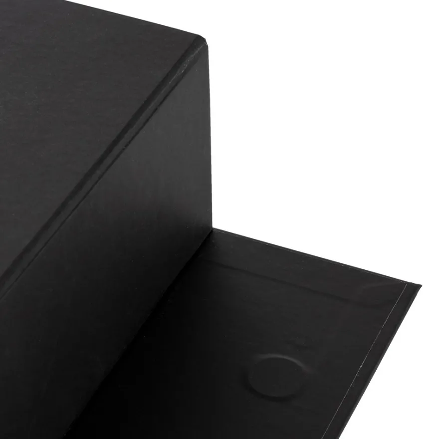 Faltbox mit Magnetverschluss, 21cm x 17,3cm x 8,2cm, 1200 g/m², schwarz