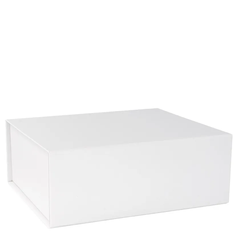 Faltbox mit Magnetverschluss, 21cm x 17,3cm x 8,2cm, 1200 g/m², weiß