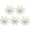 Faltelemente, Sternenblüte 4, für 5 Sternenblüten, Perlmuttpapier, creme, 120g/m², 40 Stück