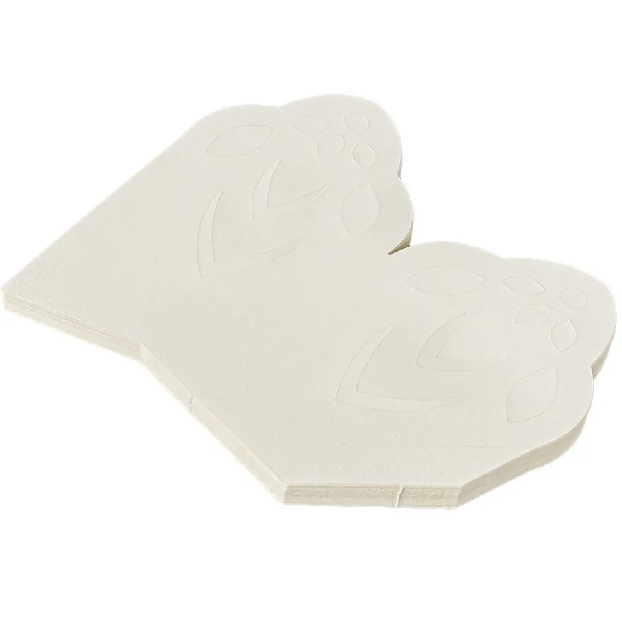 Faltelemente, Sternenblüte 3, für 5 Sternenblüten, Perlmuttpapier, creme, 120g/m², 40 Stück