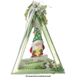 Falt-Laternen, Pyramide, 280g/m², 27,5cm x 18,5cm x 21cm, grün, 3 Stück