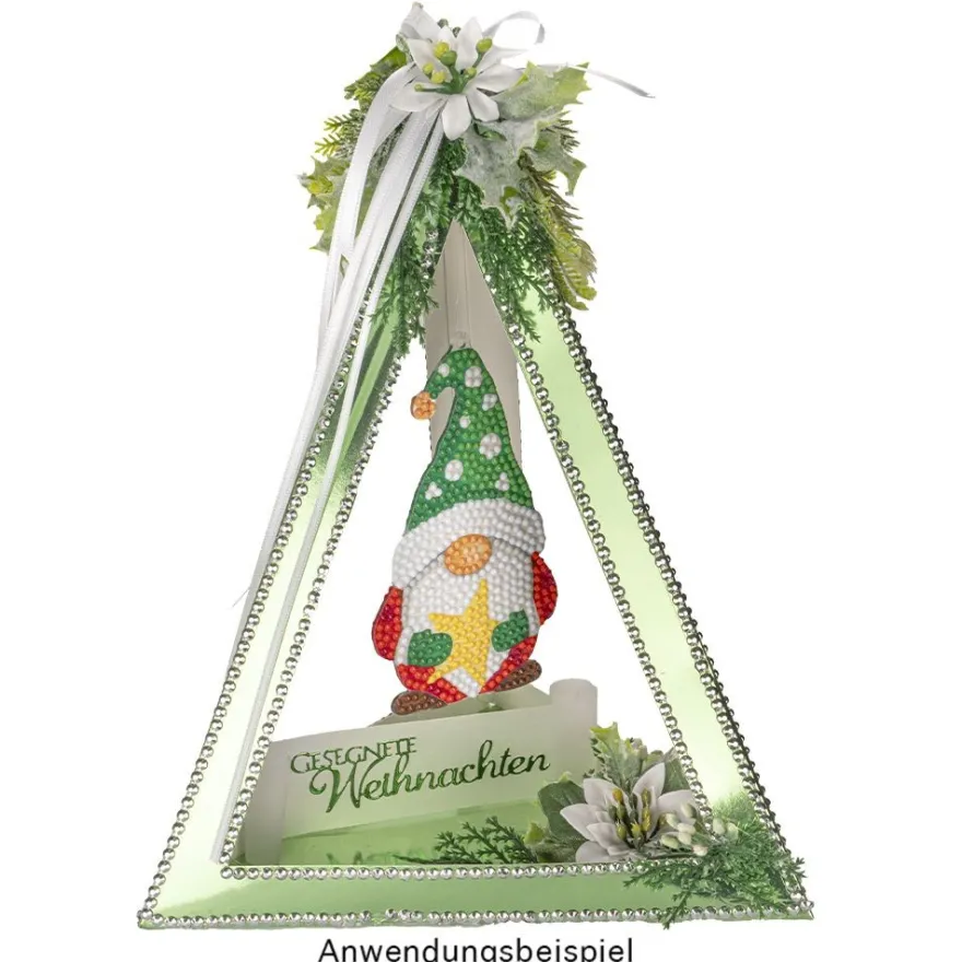 Falt-Laternen, Pyramide, 280g/m², 27,5cm x 18,5cm x 21cm, grün, 3 Stück