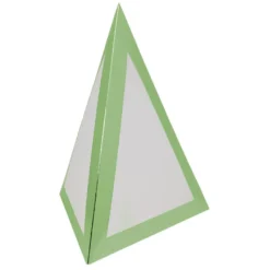 Falt-Laternen, Pyramide, 280g/m², 27,5cm x 18,5cm x 21cm, grün, 3 Stück