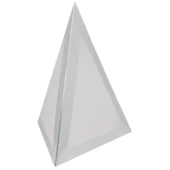 Falt-Laternen, Pyramide, 280g/m², 27,5cm x 18,5cm x 21cm, silber, 3 Stück