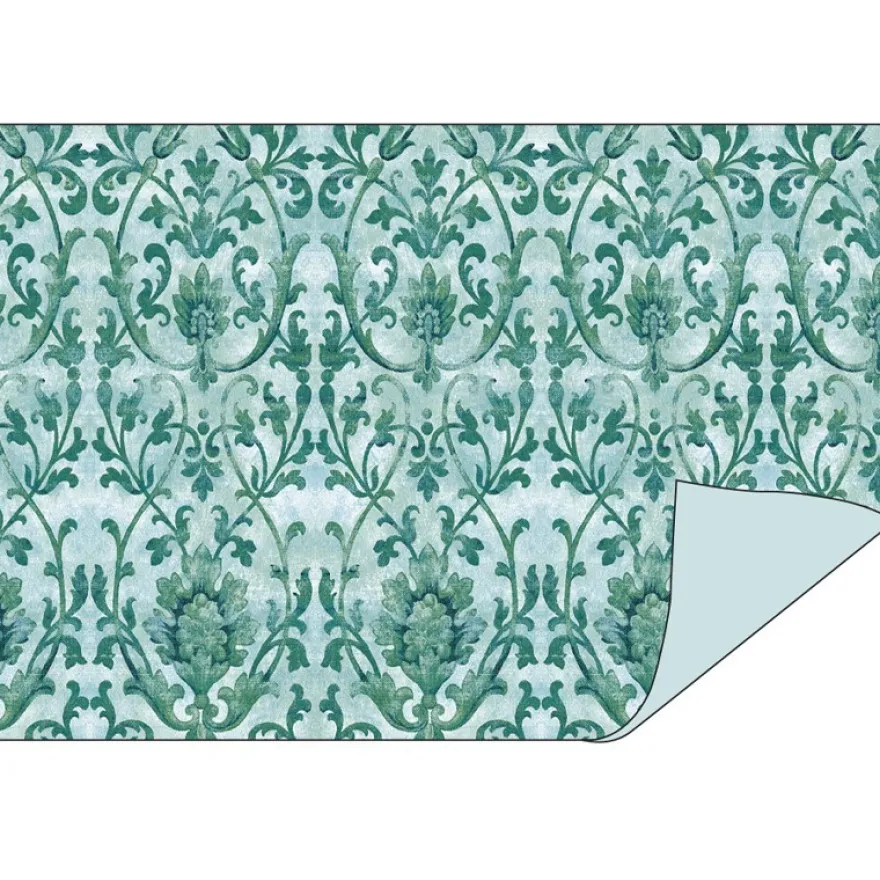 Faltpapiere Duo-Design 20, 10cm x 15cm, Ornamente/mint, 50 Stück