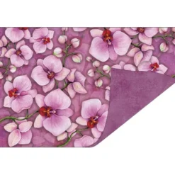 Faltpapiere, Duo-Design 40, 10cm x 15cm, Orchideen/pink, 50 Stück