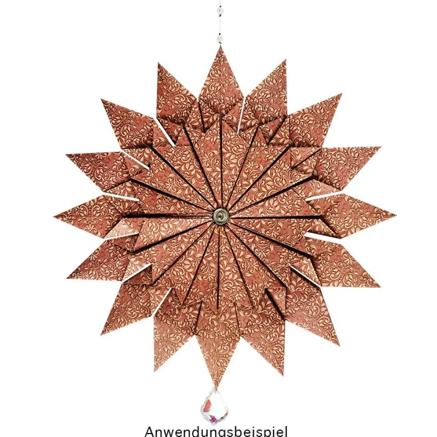 Faltpapiere, Duo-Design 37, 10cm x 15cm, Ornamente/apricot, 50 Stück