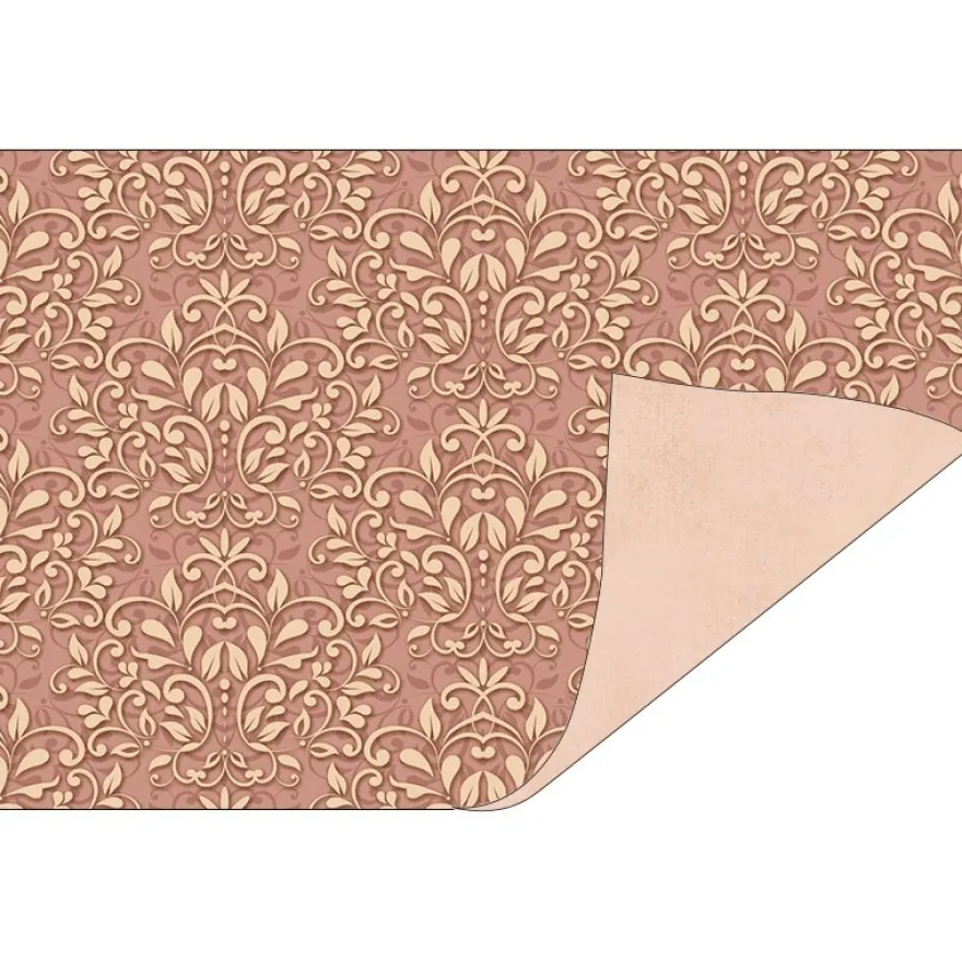 Faltpapiere, Duo-Design 37, 10cm x 15cm, Ornamente/apricot, 50 Stück