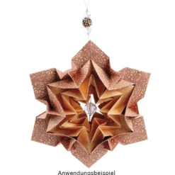 Faltpapiere, Duo-Design 37, 10cm x 15cm, Ornamente/apricot, 50 Stück