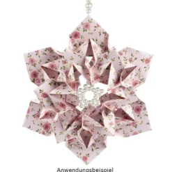 Faltpapiere, Duo-Design 39, 10cm x 15cm, Rosen/rosa, 50 Stück