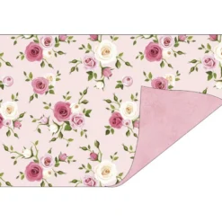 Faltpapiere, Duo-Design 39, 10cm x 15cm, Rosen/rosa, 50 Stück
