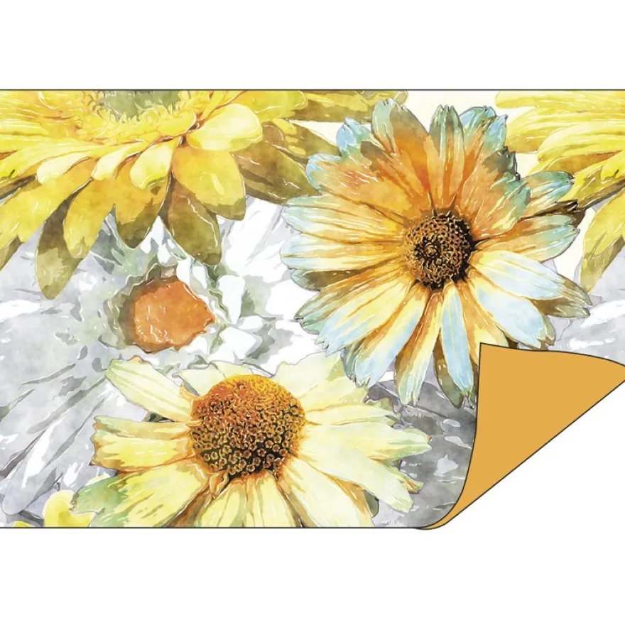 Faltpapiere Duo-Design 5, DIN A5, Blumen/terra, 50 Stück