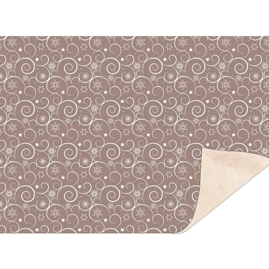 Faltpapiere Duo-Design 8, DIN A5, Ornamente/taupe, 50 Stück
