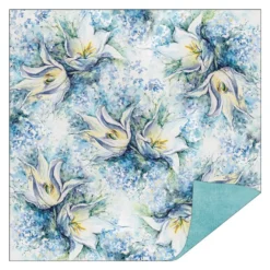 Faltpapiere, Duo-Design 5, 110 g/m², Blüten/blau, 150 Stück