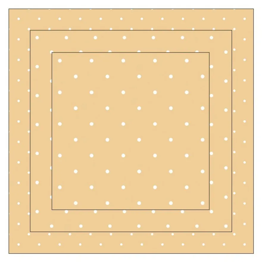 Faltpapiere, Duo-Design 6, 110 g/m², Punkte/apricot, 150 Stück