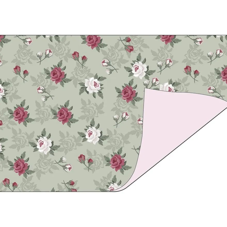 Faltpapiere Duo-Design 26, 10x15 cm, Blumen/rosa, 50 Stück
