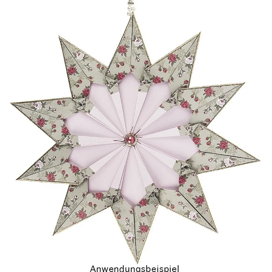 Faltpapiere Duo-Design 26, 10x15 cm, Blumen/rosa, 50 Stück