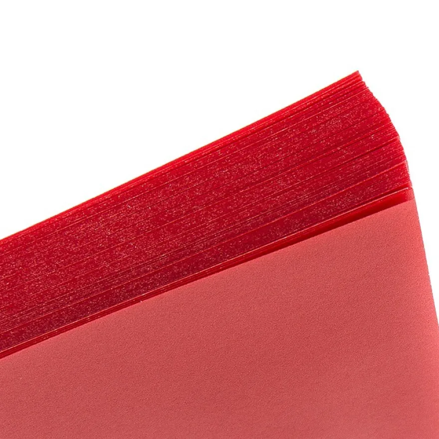 Faltpapiere, transparent, 20cm x 20cm, 110 g/m², rot, 100 Stück