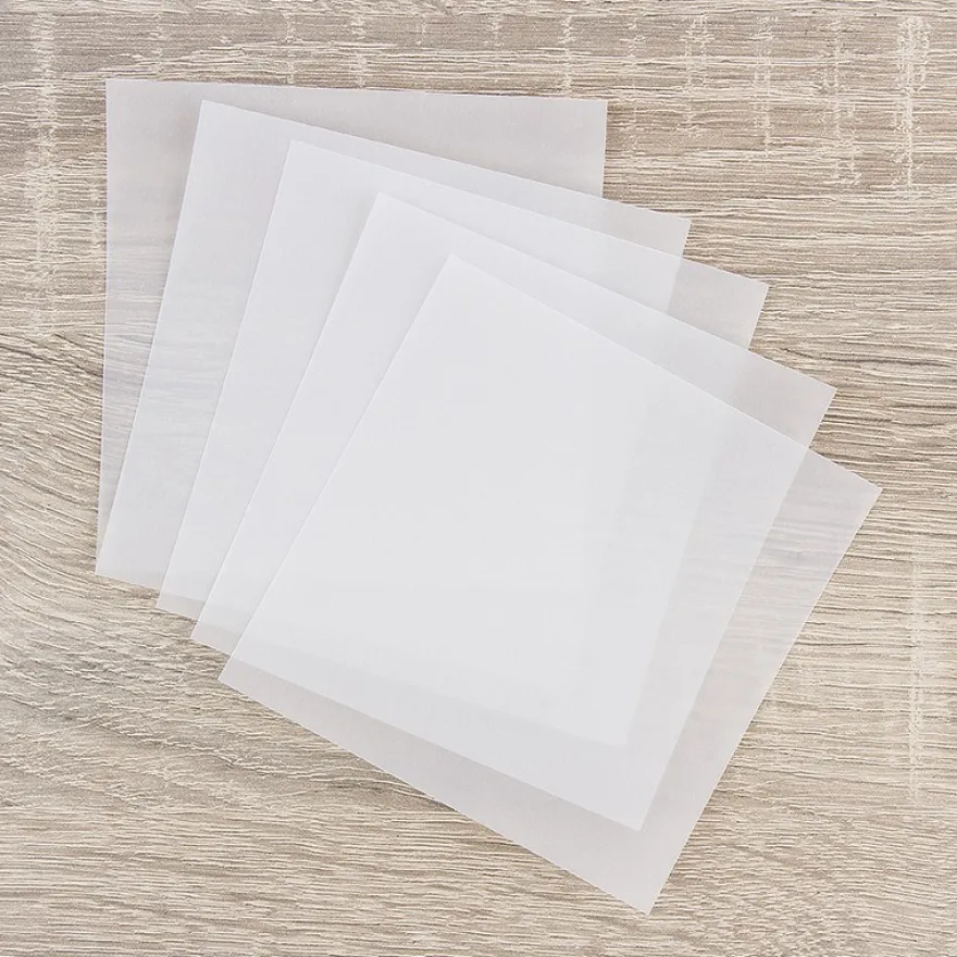 Faltpapiere, transparent, 20cm x 20cm, 110 g/m², weiß, 100 Stück