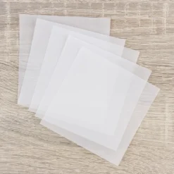 Faltpapiere, transparent, 10cm x 10cm, 110 g/m², weiß, 100 Stück