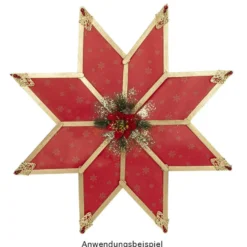 Faltpapiere, transparent, Eiskristalle, 15cm x 15cm, 110 g/m², rot/gold, 100 Stück