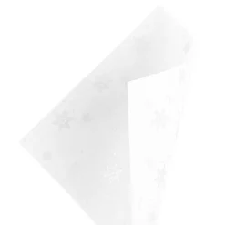 Faltpapiere, transparent, Eiskristalle, 15cm x 15cm, 110 g/m², weiß/silber, 100 Stück