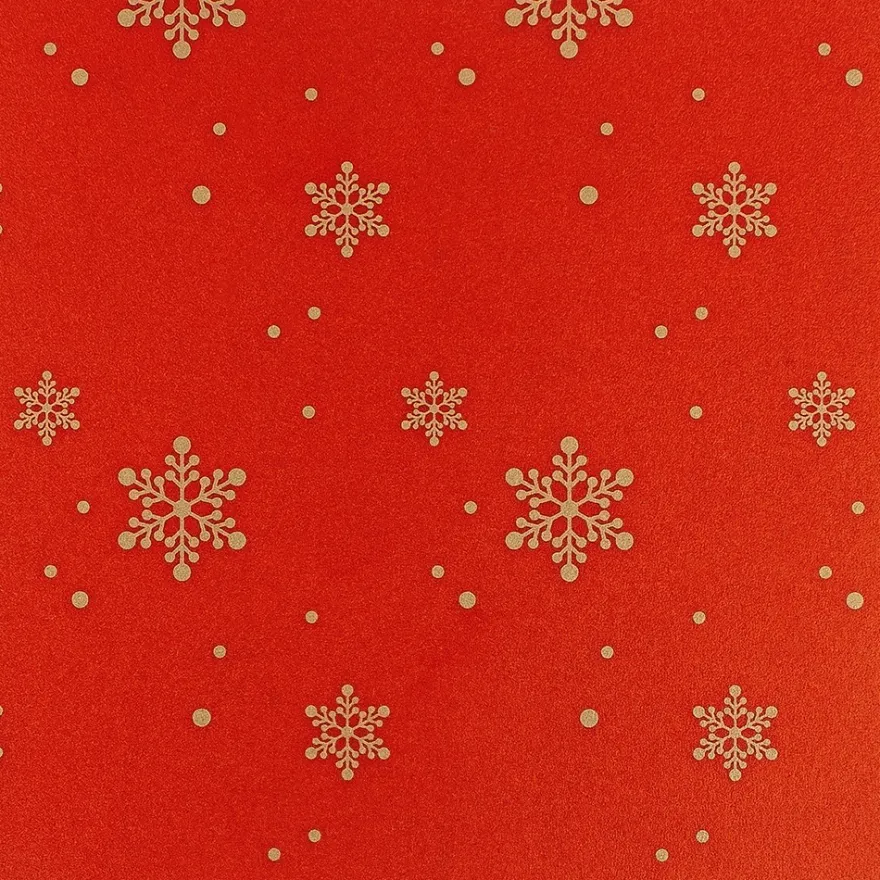 Faltpapiere, transparent, Eiskristalle, 20cm x 20cm, 110 g/m², rot/gold, 100 Stück
