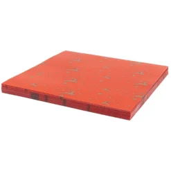 Faltpapiere, transparent, Hirsche, 15cm x 15cm, 110 g/m², rot/gold, 100 Stück