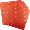Faltpapiere, transparent, Hirsche, 20cm x 20cm, 110 g/m², rot/gold, 100 Stück