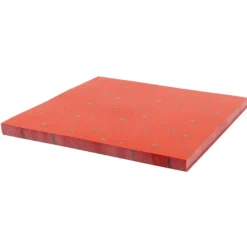 Faltpapiere, transparent, Sterne, 15cm x 15cm, 110 g/m², rot/gold, 100 Stück