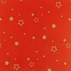 Faltpapiere, transparent, Sterne, 15cm x 15cm, 110 g/m², rot/gold, 100 Stück