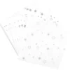 Faltpapiere, transparent, Sterne, 10cm x 10cm, 110 g/m², weiß/silber, 100 Stück
