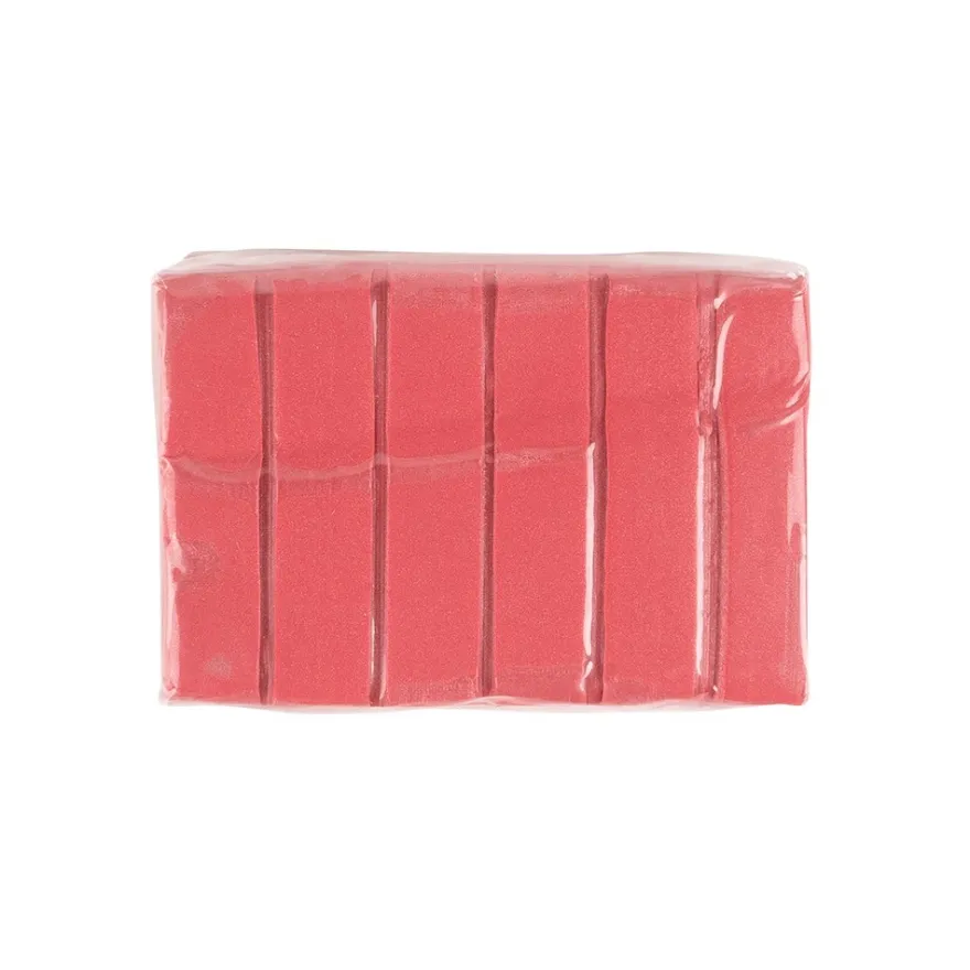 Faszina Soft, Design-Modelliermasse, rot mit Glitzer, 55g, leicht formbar, ofenhärtend