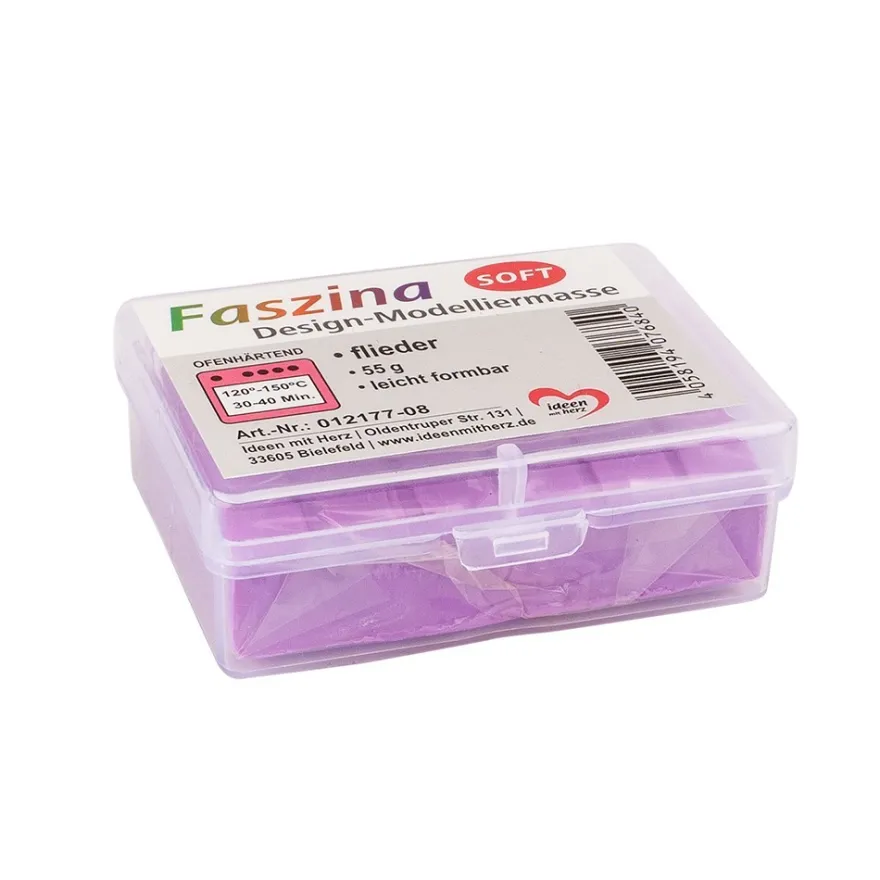 Faszina Soft, Design-Modelliermasse, flieder, 55 g, leicht formbar, ofenhärtend