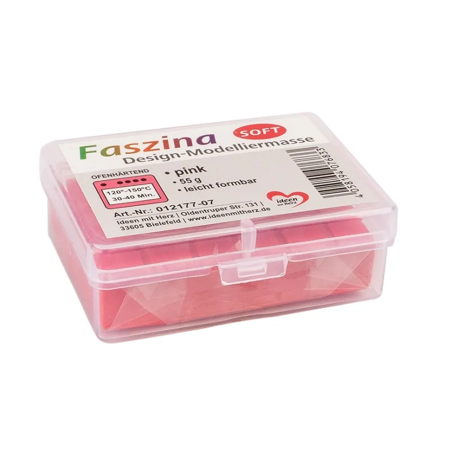 Faszina Soft, Design-Modelliermasse, pink, 55 g, leicht formbar, ofenhärtend