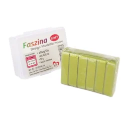 Faszina Soft, Design-Modelliermasse, olivgrün mit Glitzer, 55g, leicht formbar, ofenhärtend