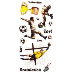 Feinkontur-Stempel, einzelne Motive auf Trägerfolie, Fußball