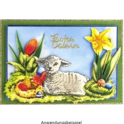 Feinkontur-Stempel, einzelne Motive auf Trägerfolie, Ostern