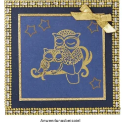 Feinkontur-Stempel, einzelne Motive auf Trägerfolie, Eulen