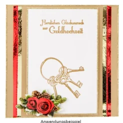 Feinkontur-Stempel, einzelne Motive auf Trägerfolie, Schlüssel & Sprüche